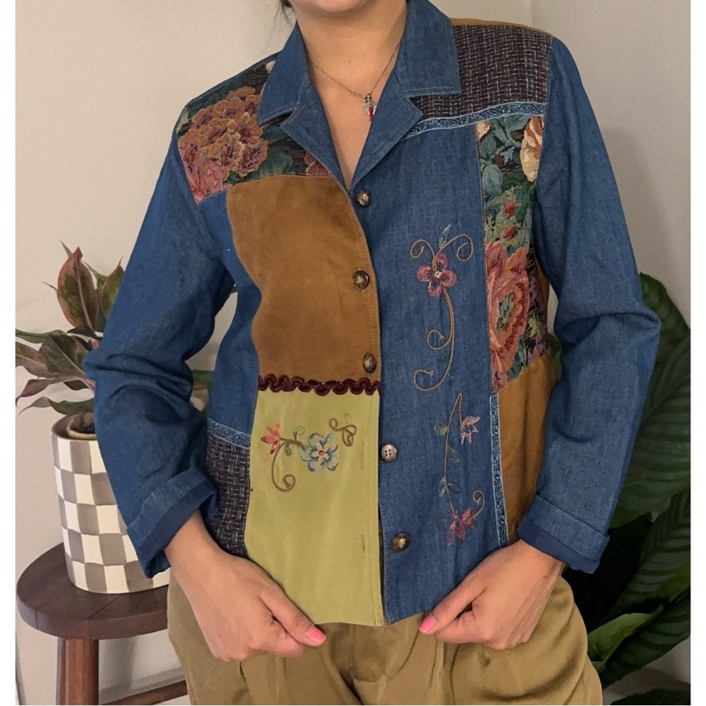 Vintage Patchwork Lightweight Jacket - image 1